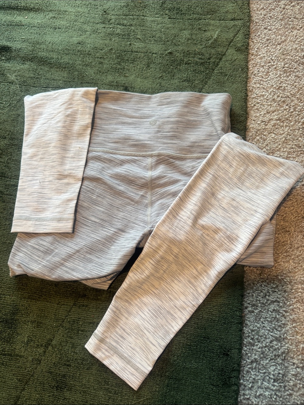 Heather Gray ombré High-Waist full length Leggings sz 4